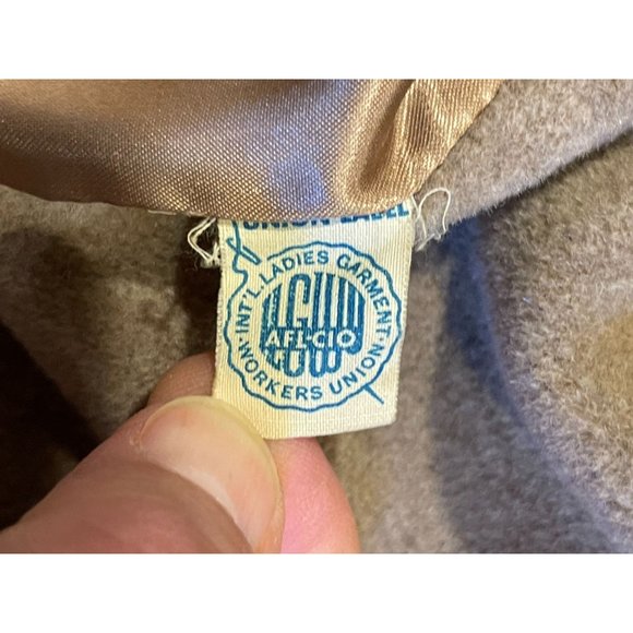 Famous Barr Vintage 1960 Womens Afghan Cashmere Coat Shagmoor Fur Collar Brown L - Picture 11 of 11